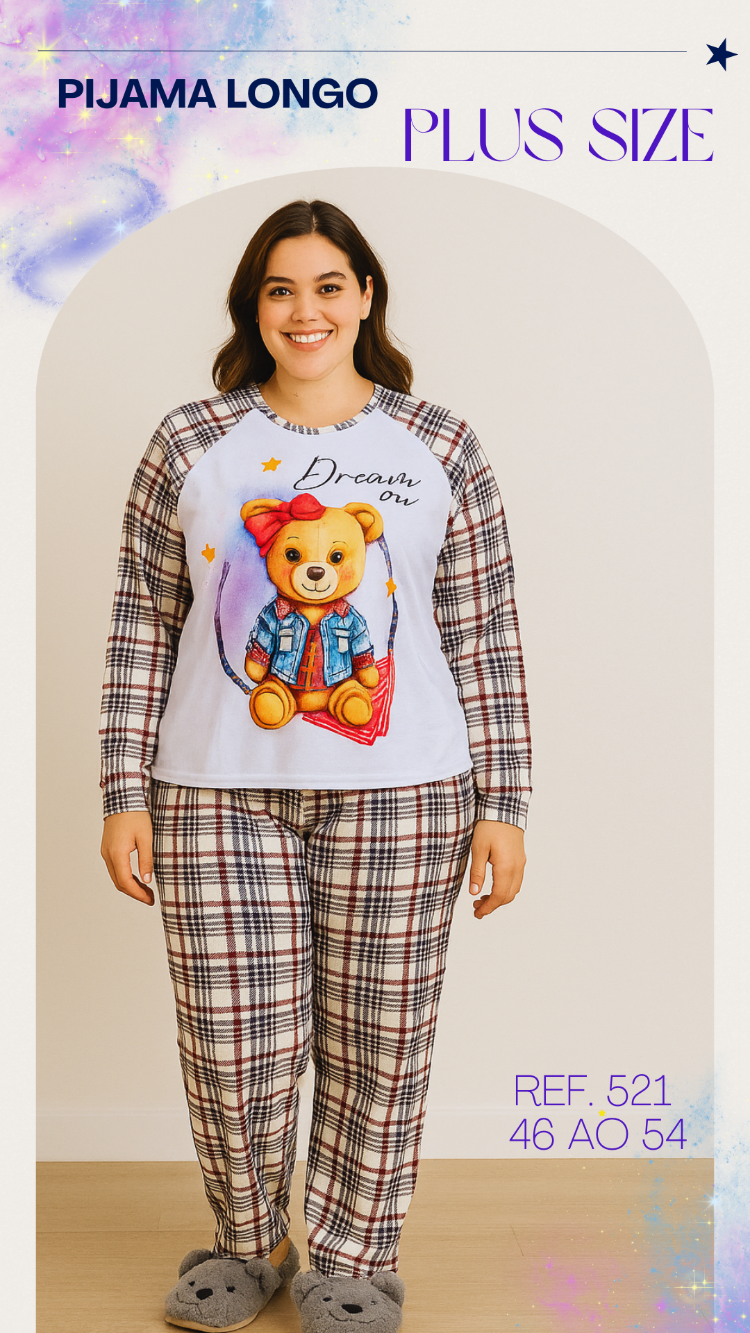 Pijama Plus Size Inverno — Ref. 521