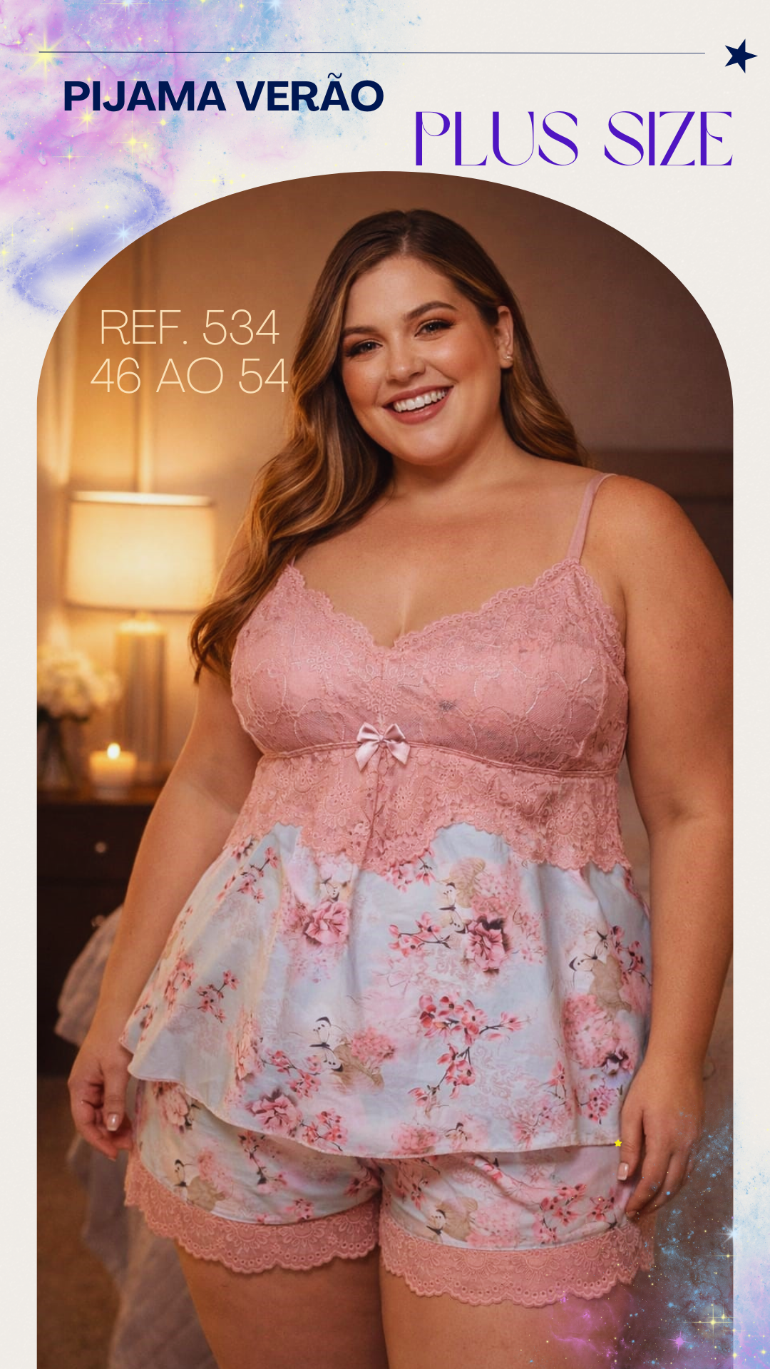 Pijama Feminino Plus Size — Ref. 534