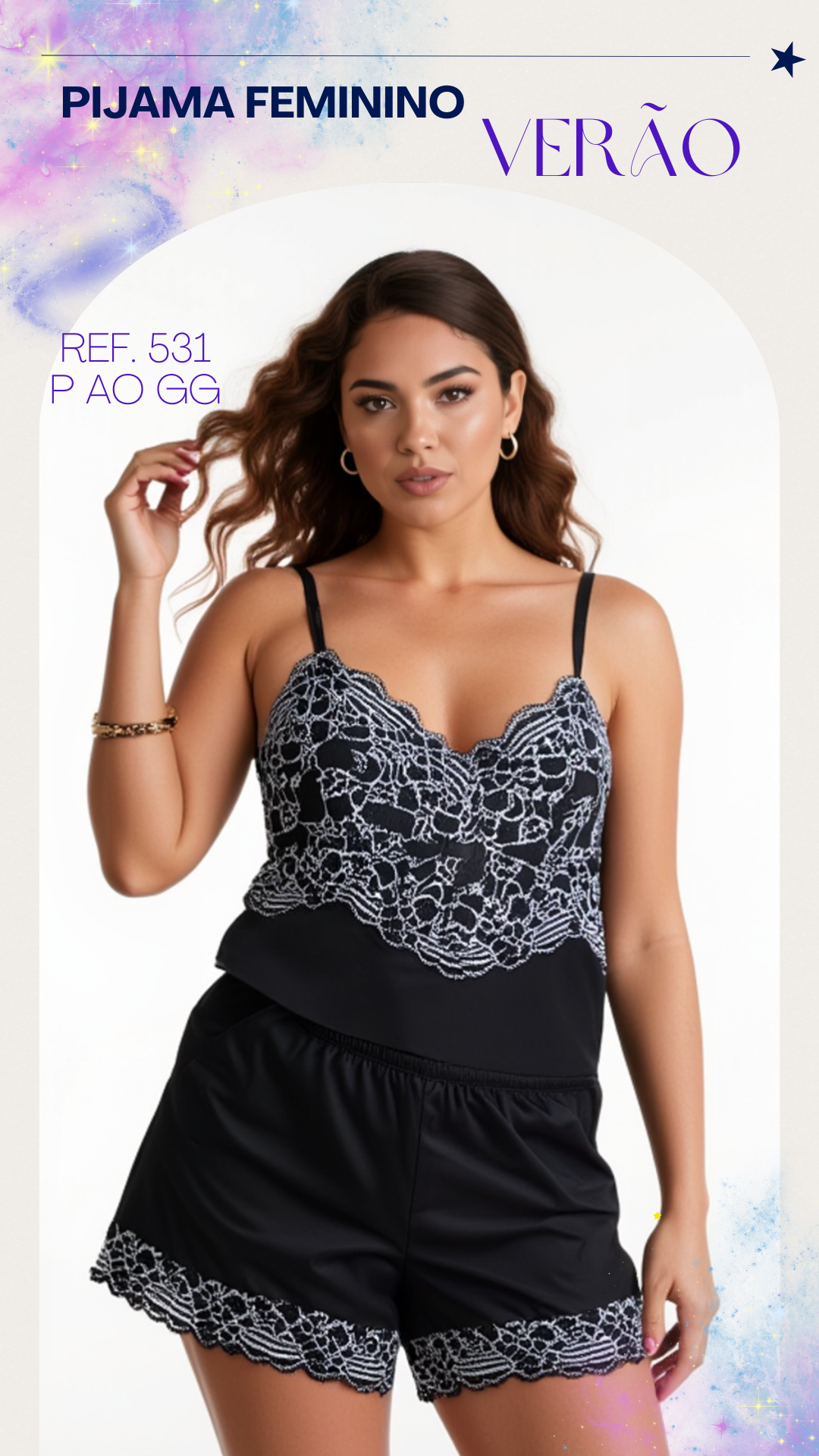 Pijama com Renda — Ref. 531